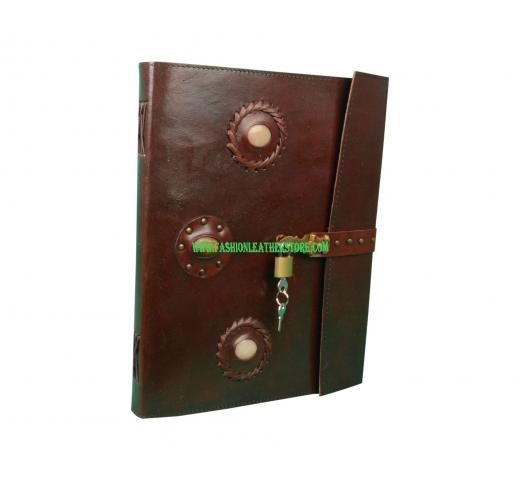 Three Stone Handmade  Fully functional key-operated lock will ensure that your privacy is Journals Note Book Secrate Book